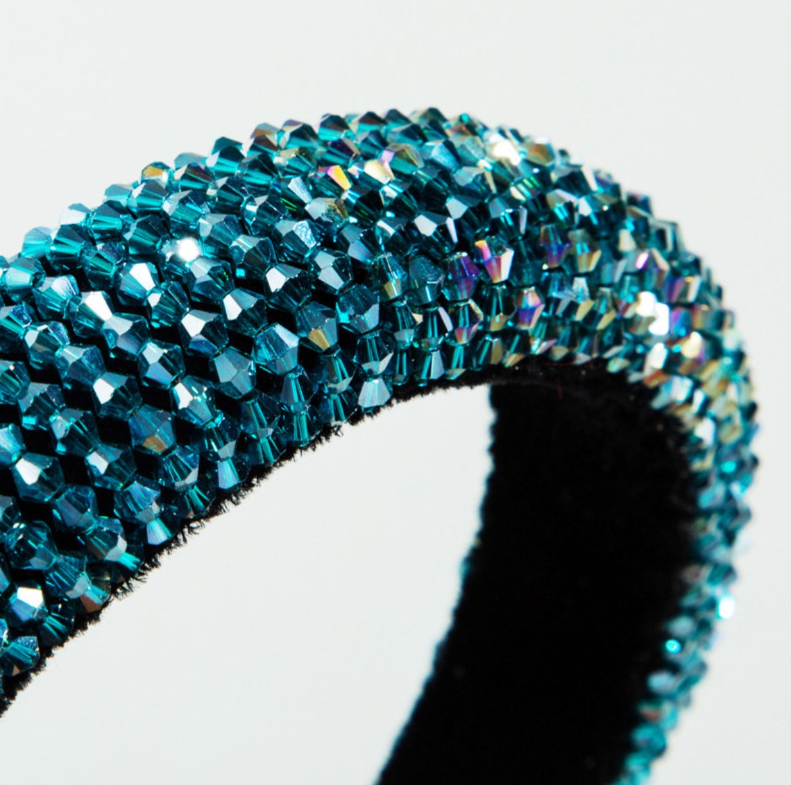 Crystal Decorated Shiny headband Sparkly Wide Thick Padded Etsy