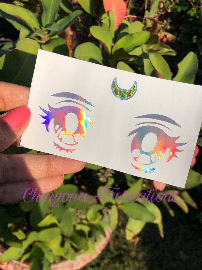 Holographic Anime Eyes Decal | Sailor Moon Inspired Decal 