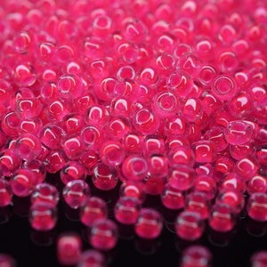 380 EUR/kg || Toho Seed Beads Luminous Neon Pink | Seed Beads DIY Jewelry, Various Sizes, 11/0, 8/0, 6/0