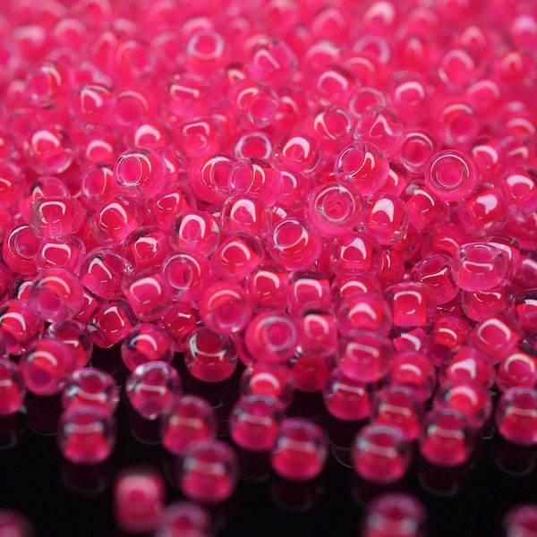 380 EUR/kg || Toho Seed Beads Luminous Neon Pink | Seed Beads DIY Schmuck, verschiedene Größen, 11/0, 8/0, 6/0