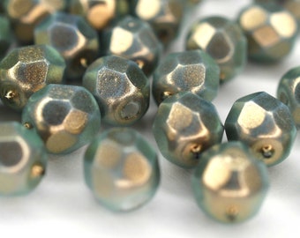 20 Halo Etheral Shadows böhmische Perlen 6mm, tschechische feuerpolierte facettierte Glasperlen DIY Glasschliff