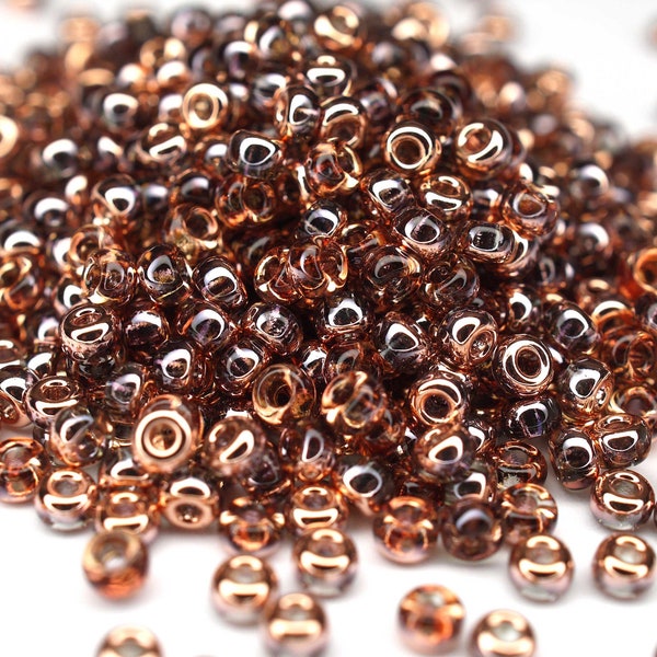 390 EUR/kg || 10g Miyuki Seed Beads Rocailles 8/0 Crystal Capri Gold