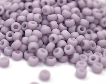 420 EUR/kg || 10g Miyuki Seed Beads Rocailles 8/0 Matted Opaque Light Mauve