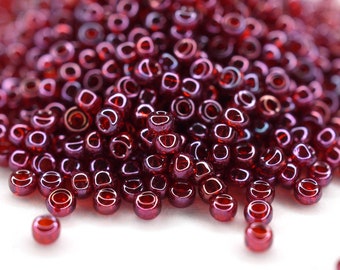 450 EUR/kg || Toho Seed Beads Gold-Lustered Raspberry | Seed Beads DIY Schmuck, verschiedene Größen, 11/0, 8/0, 6/0