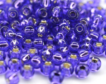 390 EUR/kg || Toho Seed Beads 6/0 Silver-Lined Purple