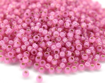 390 EUR/kg || Toho Seed Beads Silver Lined Milky Mauve | Seed Beads DIY Schmuck, verschiedene Größen, 11/0, 8/0, 6/0