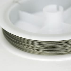 50 m jewelry wire silver ø 0.38 mm