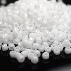 370 EUR/kg Toho Seed Beads Opaque White Weiß Seed Beads DIY Schmuck, verschiedene Größen, 11/0, 8/0, 6/0 Bild 6