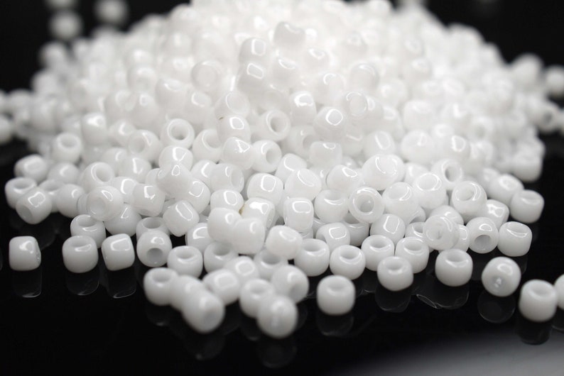 370 EUR/kg Toho Seed Beads Opaque White Weiß Seed Beads DIY Schmuck, verschiedene Größen, 11/0, 8/0, 6/0 Bild 6