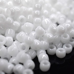 370 EUR/kg Toho Seed Beads Opaque White Weiß Seed Beads DIY Schmuck, verschiedene Größen, 11/0, 8/0, 6/0 Bild 3