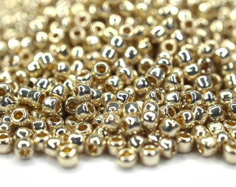 440 EUR/kg || Toho Seed Beads Permanent Finish Galvanized Aluminum 11/0 | Seed Beads DIY Schmuck, verschiedene Größen, 11/0, 8/0, 6/0