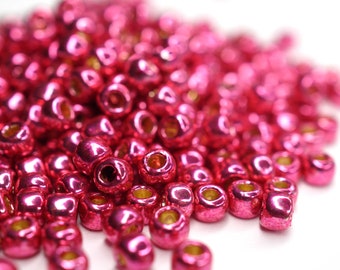 450 EUR/kg || Toho Seed Beads PermaFinish Galvanized Orchid | Seed Beads DIY Schmuck, verschiedene Größen, 11/0, 8/0, 6/0