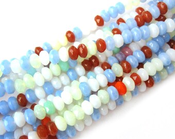 1 streng van 5 x 3 mm Tsjechische glaskralen Mix