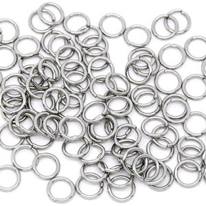 100 pieces 7 mm stainless steel open bending rings
