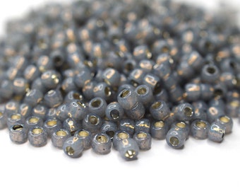 370 EUR/kg || Toho Seed Beads Silver-Lined Milky Gray | Seed Beads DIY Schmuck, verschiedene Größen, 11/0, 8/0, 6/0