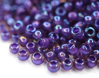 380 EUR/kg || Toho Seed Beads Inside-Color Rainbow Rosaline/Opaque Purple-Lined | Seed Beads DIY Schmuck, verschiedene Größen 11/0, 8/0, 6/0