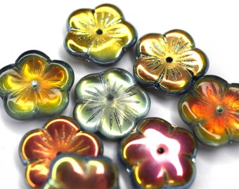 14mm Crystal Marea Bohemian Beads - Flower DIY Jewelry, Flowerbeads