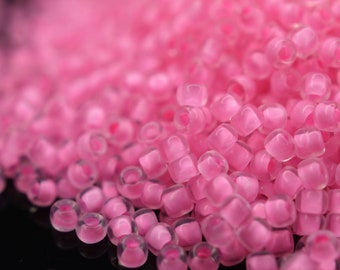 390 EUR/kg || Toho Seed Beads Inside Color Crystal / Neon Carnation Lined | Seed Beads DIY Schmuck, verschiedene Größen, 11/0, 8/0, 6/0