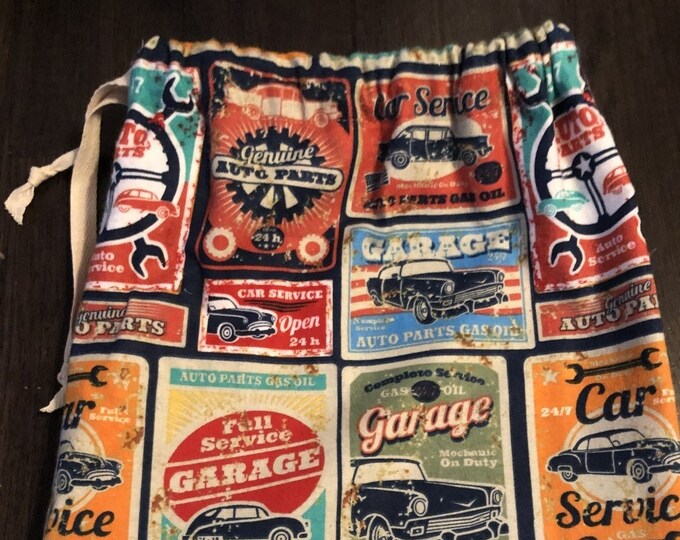Retro Auto Garage Pajama Pants Adult Size Large Etsy