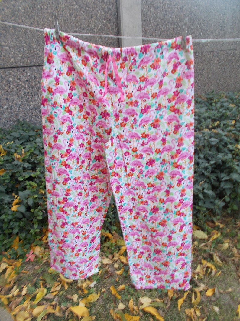 Adult size XL Tropical flamingo PJ pants