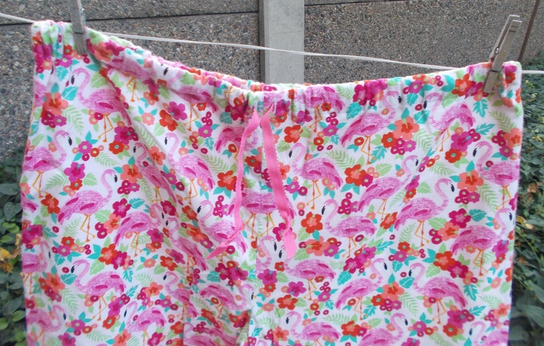 Adult size XL Tropical flamingo PJ pants