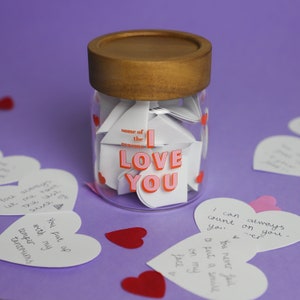 I Love You | Ceramic Heart Gift | Valentines Day Gift | Jar Of Hearts | Anniversary Gift | Valentines Day | Gift For Her | Gift For Him