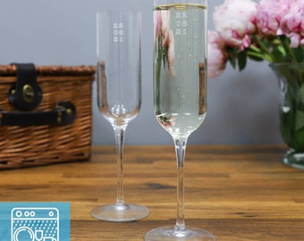 Personalised Special Date Champagne Flute Set