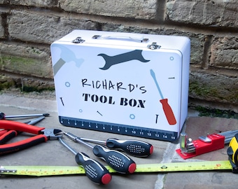 Personalised Toolbox Storage Tin