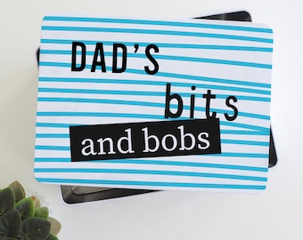 Personalised Stripe Bits And Bobs Tin