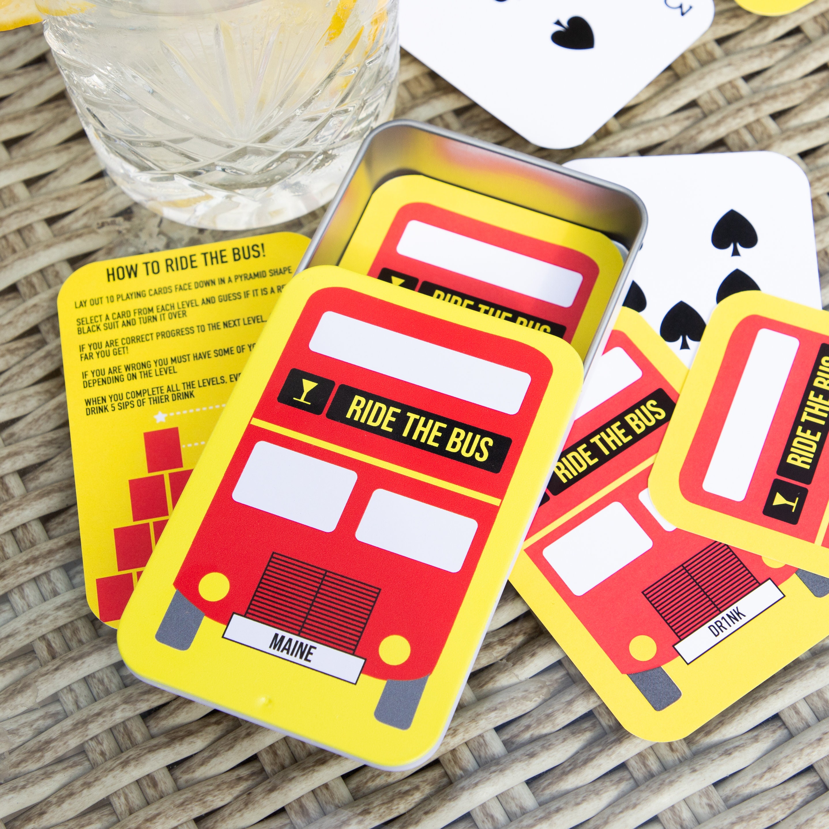 Personalised Ride the Bus Drinking Card Game - Etsy Denmark