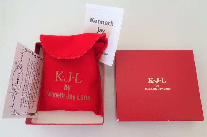 NIB. Open Work Signed Kenneth Jay Lane Citrine Orion Star Brooch Old Stock Authentic KJL