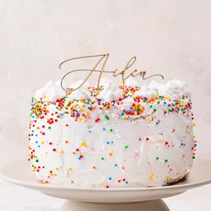 Custom Cake Topper | Birthday Cake Topper | Personalized Name Cake Topper | Baby Shower Cake Topper | Baby Name |Wood Name Cake Topper