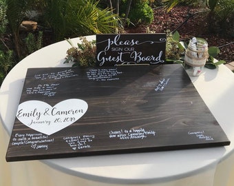 Alternative Wedding Guest Book Wedding Guest Board Rustic Etsy