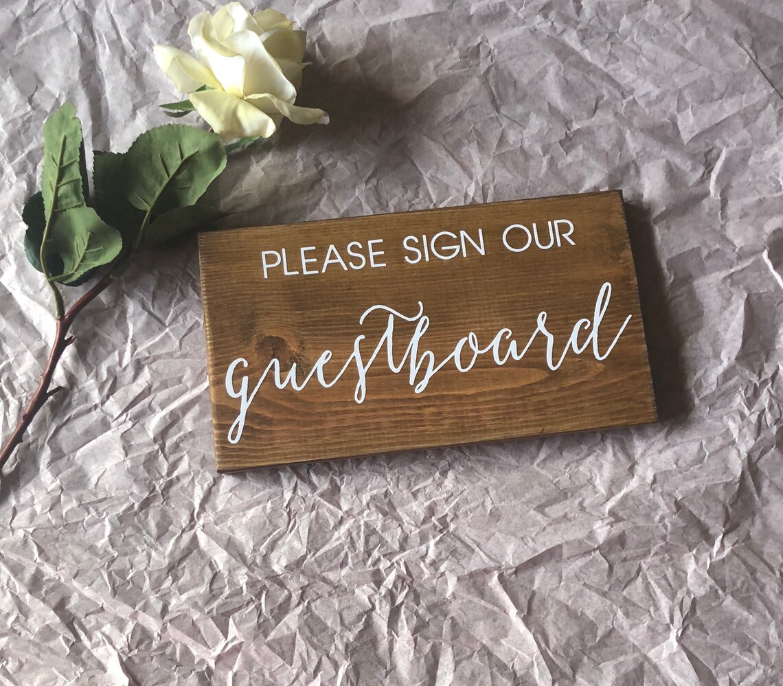 Please sign our Guest board Sign Wedding Guestbook sign Etsy