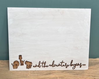 Baby shower decor | Baby shower guest book|Baby shower sign|Laser cut 3D | wood guest board |  Alternative guest book | SAFARI ANIMAL THEME