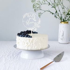 Baby in Bloom floral Cake Topper | Baby in Bloom Shower | Floral Baby shower cake sign | Baby shower Decorations | Gender Reveal Decorations