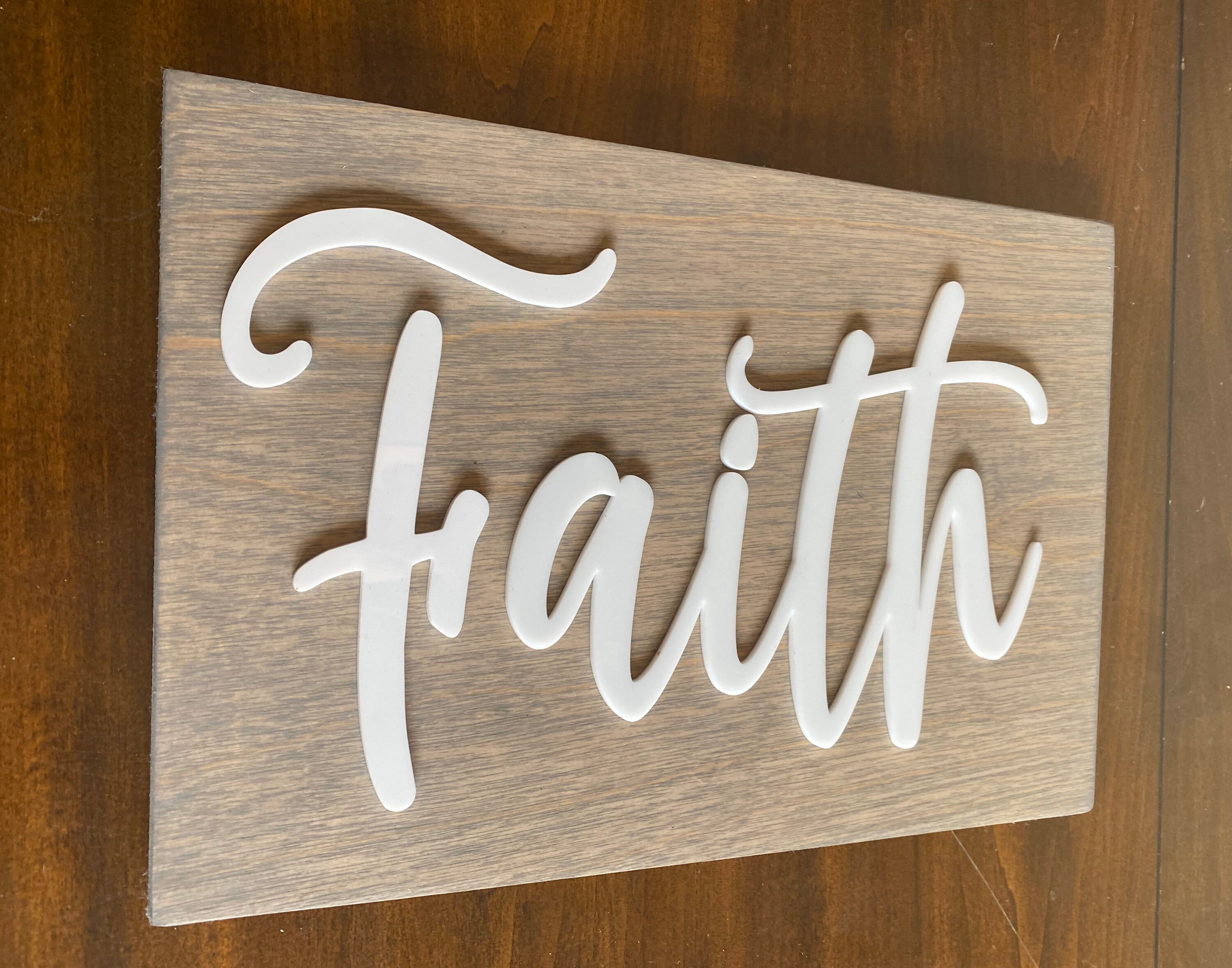 Faith Hope Love Sign set of 3 3D sign Prayer sign Etsy