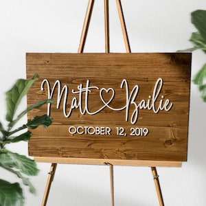 Sinal de boas-vindas de casamento 3D personalizado | Sinal de boas-vindas do casamento | Sinal de casamento | Sinal de boas-vindas em madeira para casamento | Decoração de casamento | Placa de casamento personalizada