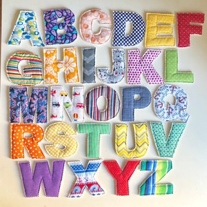 Fabric Letters, Add-on, Fabric Numbers, Learning Toys, Educational, Plush Letters, Plush Numbers, Cotton and Flannel