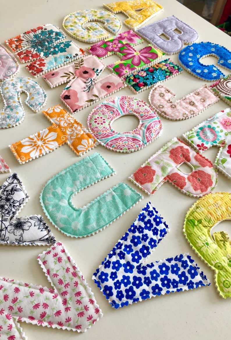 FlowerPrintLettersFabricAlphabetLearningToysEducationalPlu image 7