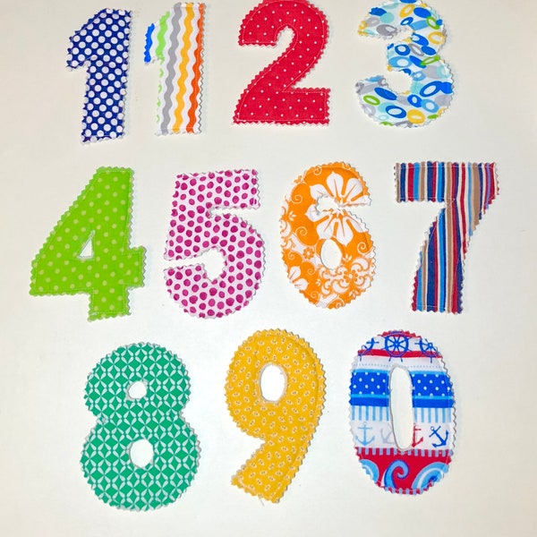 Fabric Numbers Etsy