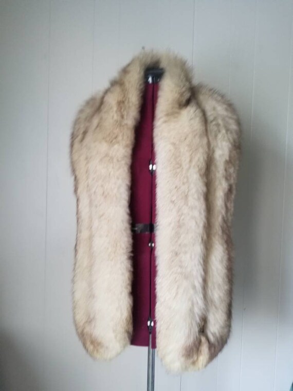 50s 60s Vintage Fur Shawl - Wedding Fur - velvet … - image 3
