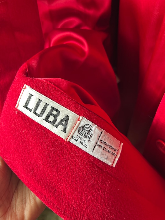 70s Luba Burgundy Wool Coat - Button Down - image 6