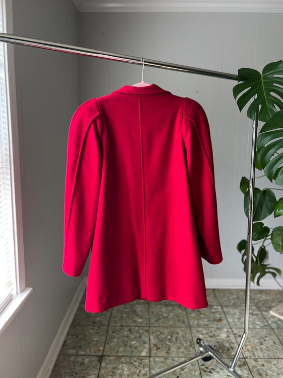 70s Luba Burgundy Wool Coat - Button Down - image 5