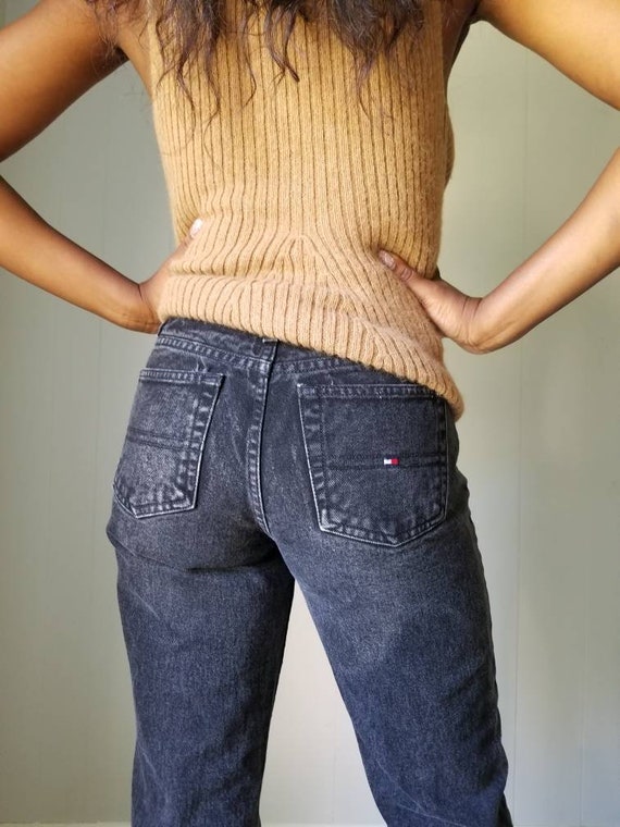 90s Tommy Hilfiger Black Denim Jeans - image 2