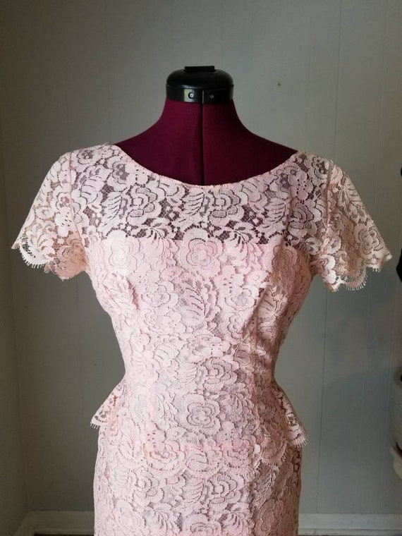 50s Lilli Diamond California  Baby Pink Scalloped… - image 3