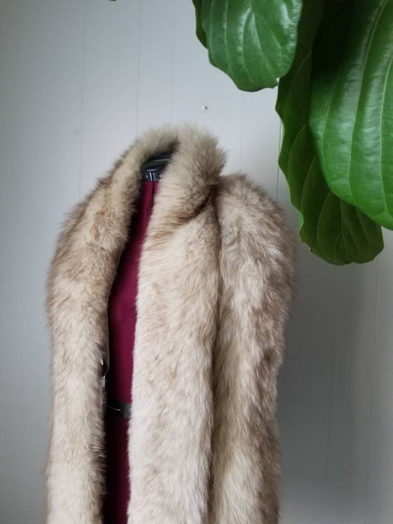 50s 60s Vintage Fur Shawl - Wedding Fur - velvet … - image 2