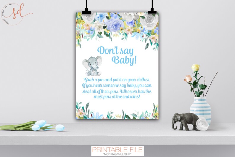 Sign the Onesie Baby Shower Table Sign Baby Shower Guestbook Keepsake Digital or Printed Elephant Theme Decor Decorate Onesie Station