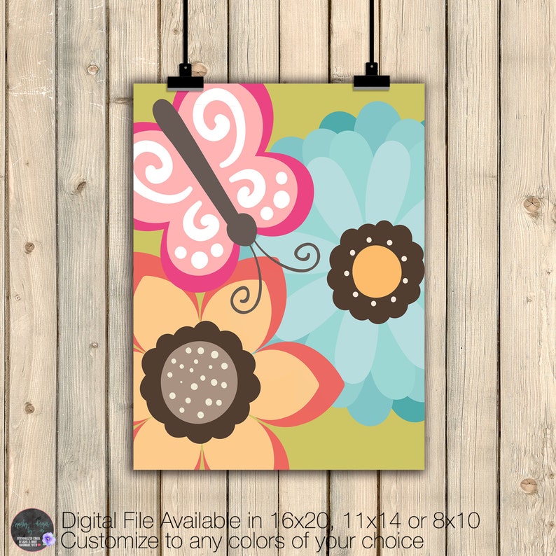 Butterfly Nursery Wall Art Set Butterfly Decor Baby Girl Etsy
