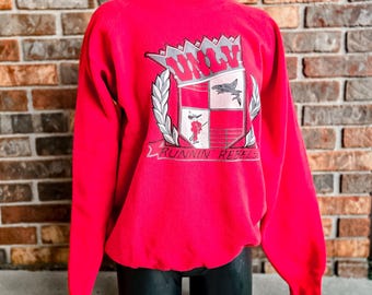 Vintage 90er Jahre UNLV Runnin' Rebels Crewneck Sweatshirt XL - Seltene Jerry Tarkanian Shark Grafik - Retro Las Vegas College